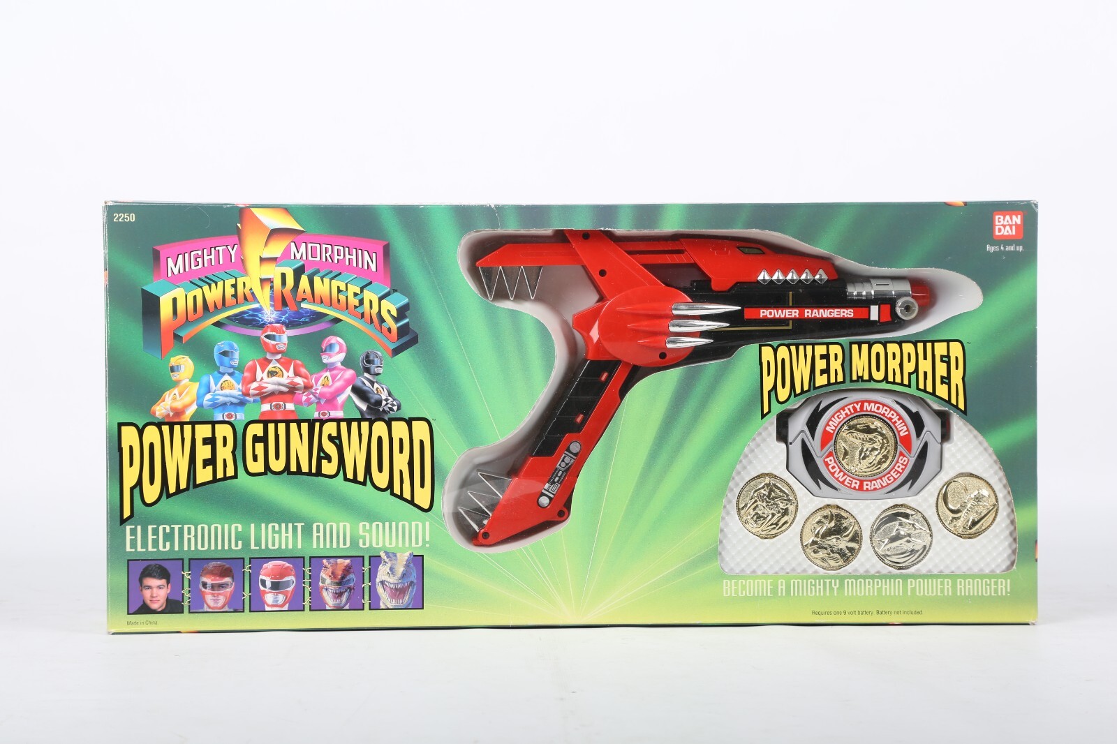 Bandai 1993 Vintage Mighty Morphin POWER RANGERS POWER MORPHER POWER GUN/SWORD