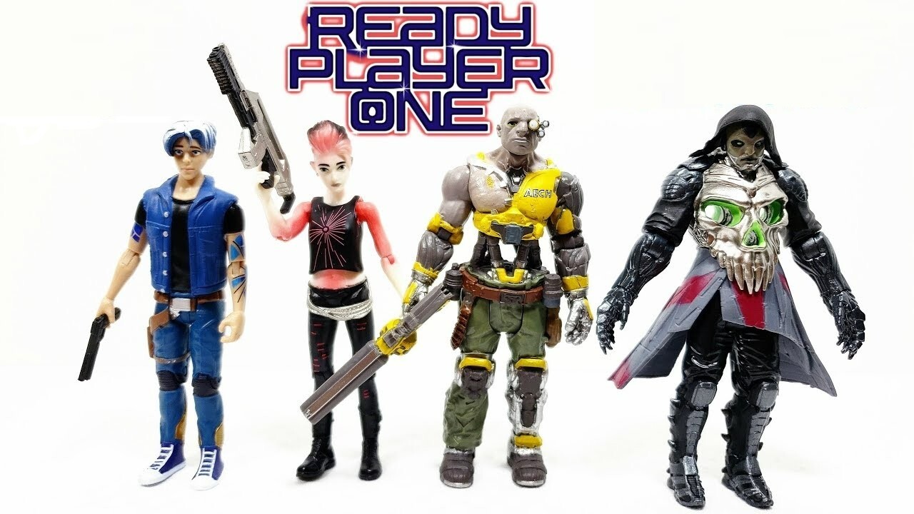 READY PLAYER ONE lot 4 ACTION FIGURE SET video game iron giant 4-Pack VR virtual