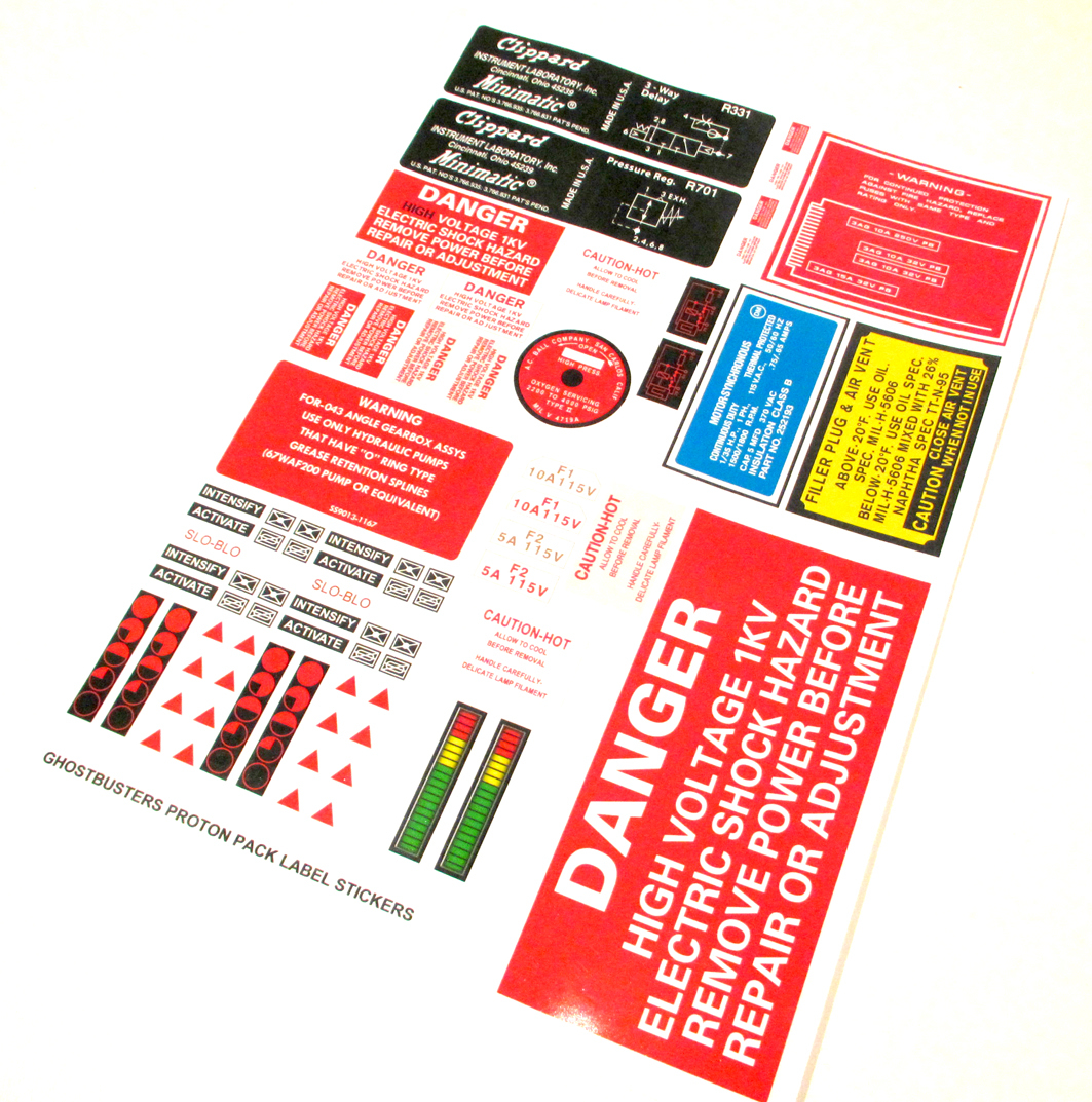 CUSTOM STICKERS for GHOSTBUSTERS PROTON PACK – DIY PROJECT – COSPLAY