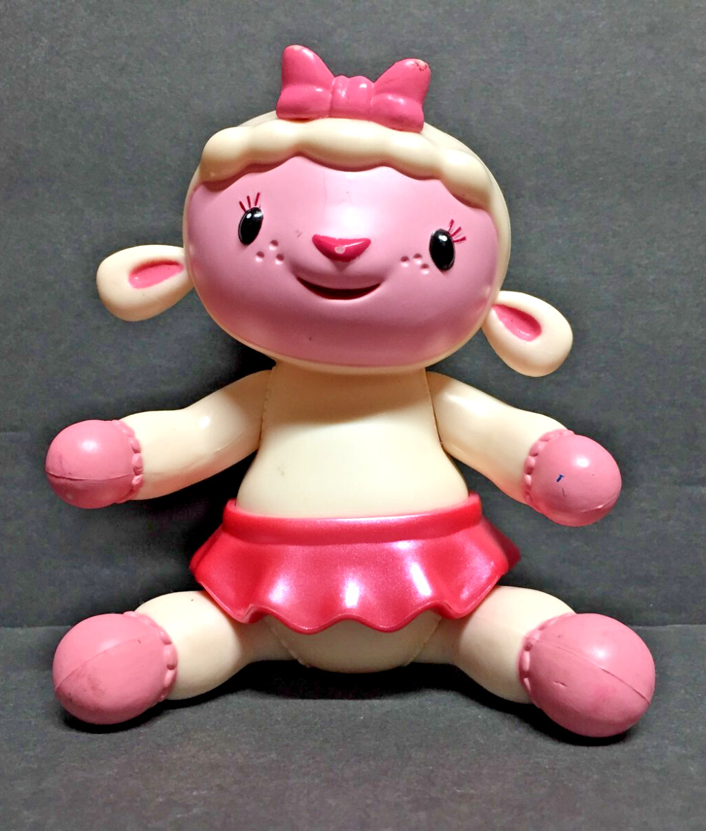Disney Lambie the Lamb Sheep from Doc Mc Stuffins Plastic Toy Figure 4&Prime; Tall