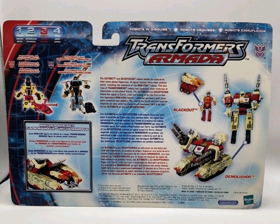 2002 Transformers Armada DEMOLISHOR RID Robots in Disguise Hasbro Sealed