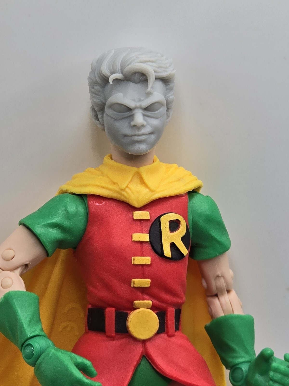 3d Printed YOUNG DICK GRAYSON ROBIN Head #2 1:10 7&Prime; LEGENDS COMIC MULTIVERSE