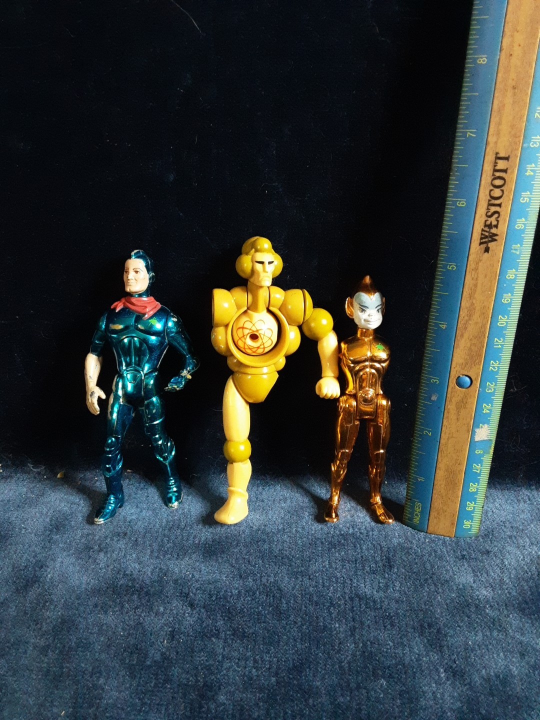 Vintage 1986 Kenner Silverhawks Molecular , Bluegrass ,and Copper kid Figure Lot