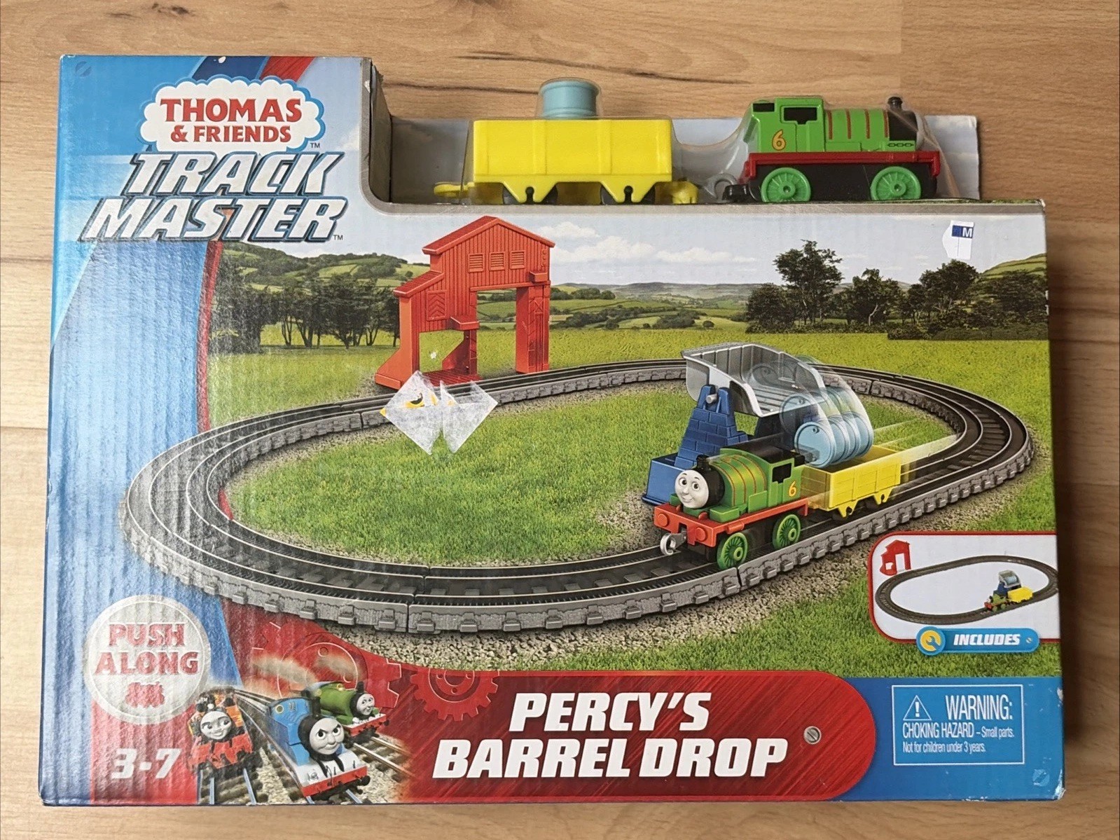 Brand New Thomas and Friends Track Master Push Along Percy&rsquo;s Barrel Drop Train