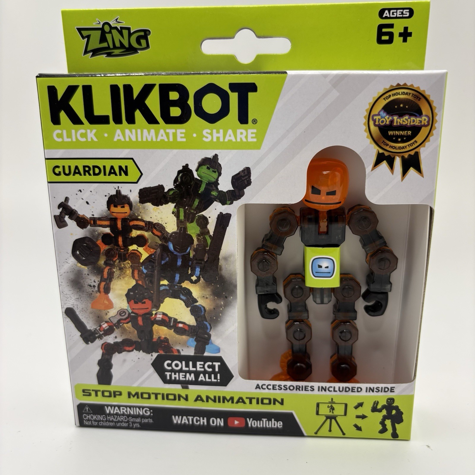 Zing Klikbot Guardians Stop Motion Action Figures Lot of 4 New