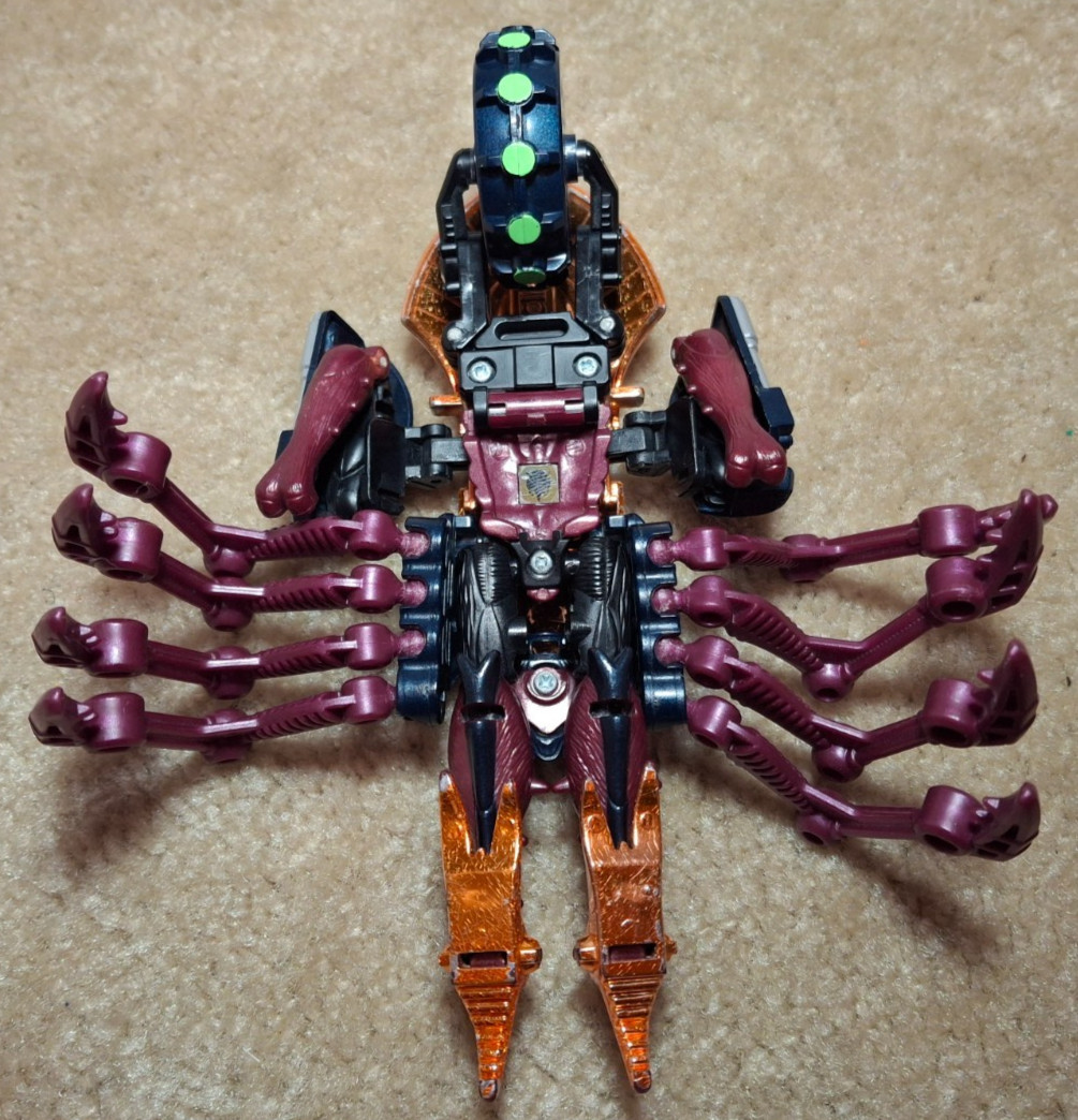 TRANSFORMERS BEAST WARS Transmetals TARANTULA Deluxe HASBRO 1997 Incomplete