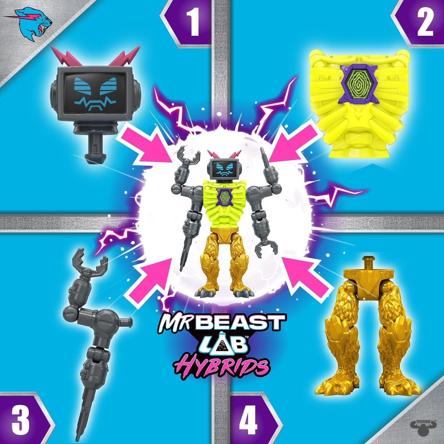 Hybrids Multi Pack, Reveal Different Hybrid Parts to Create 2 Mix & Match Act…