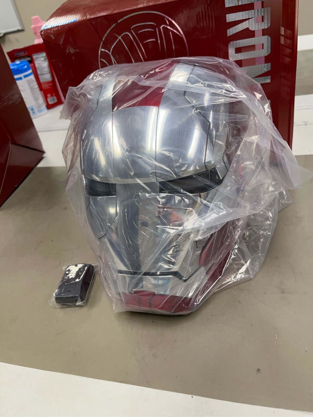 Electronic MarK 5 Helmet Silver/Red Voice Control