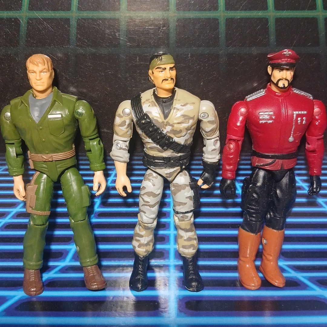 1994 Hasbro GI Joe Figure LOT Sgt. Savage General Blitz D-Day 4.75&Prime; Vintage