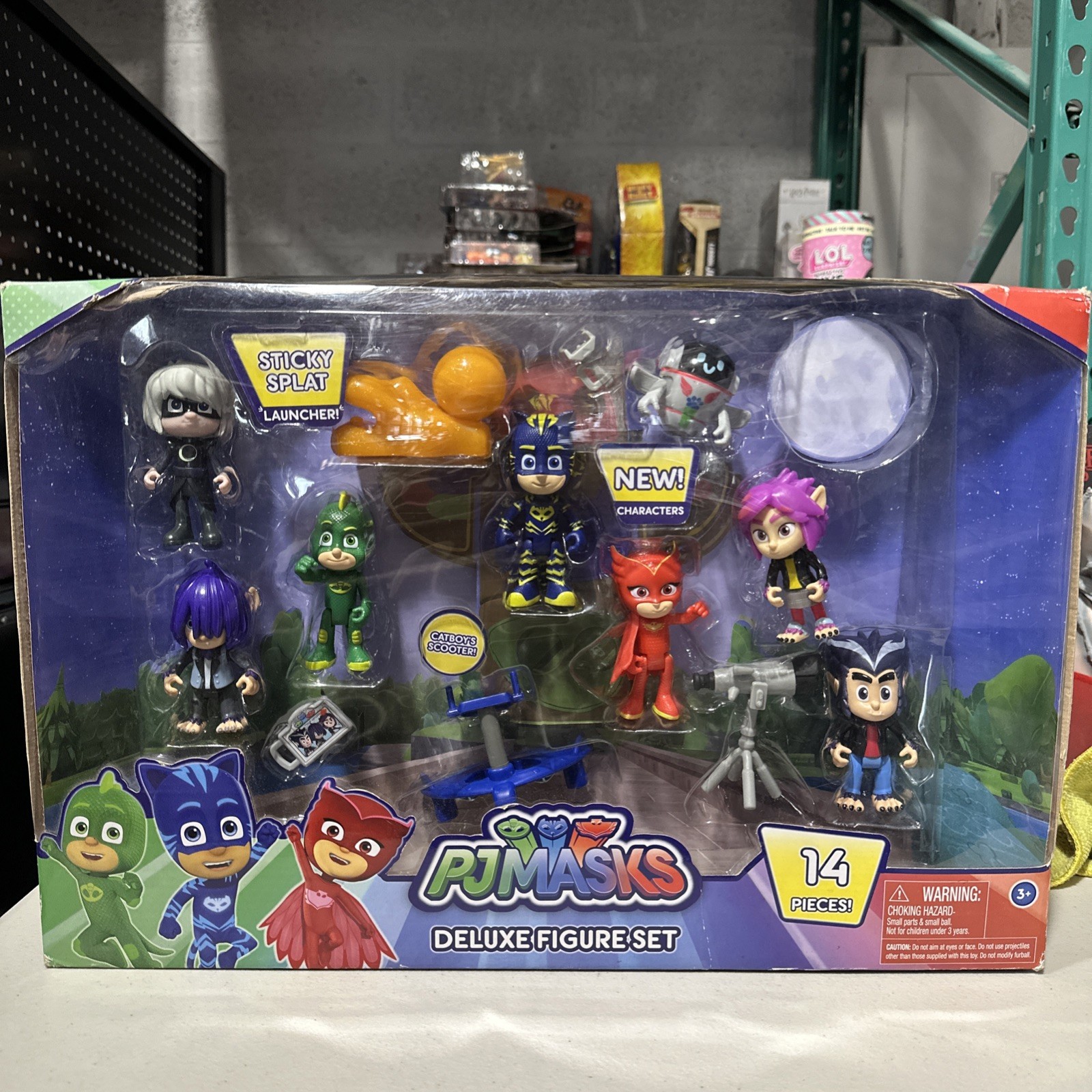 PJ Masks Deluxe Figure Set Owlette Luna Girl Catboy Howler PJ Robot NIB 2018 Set