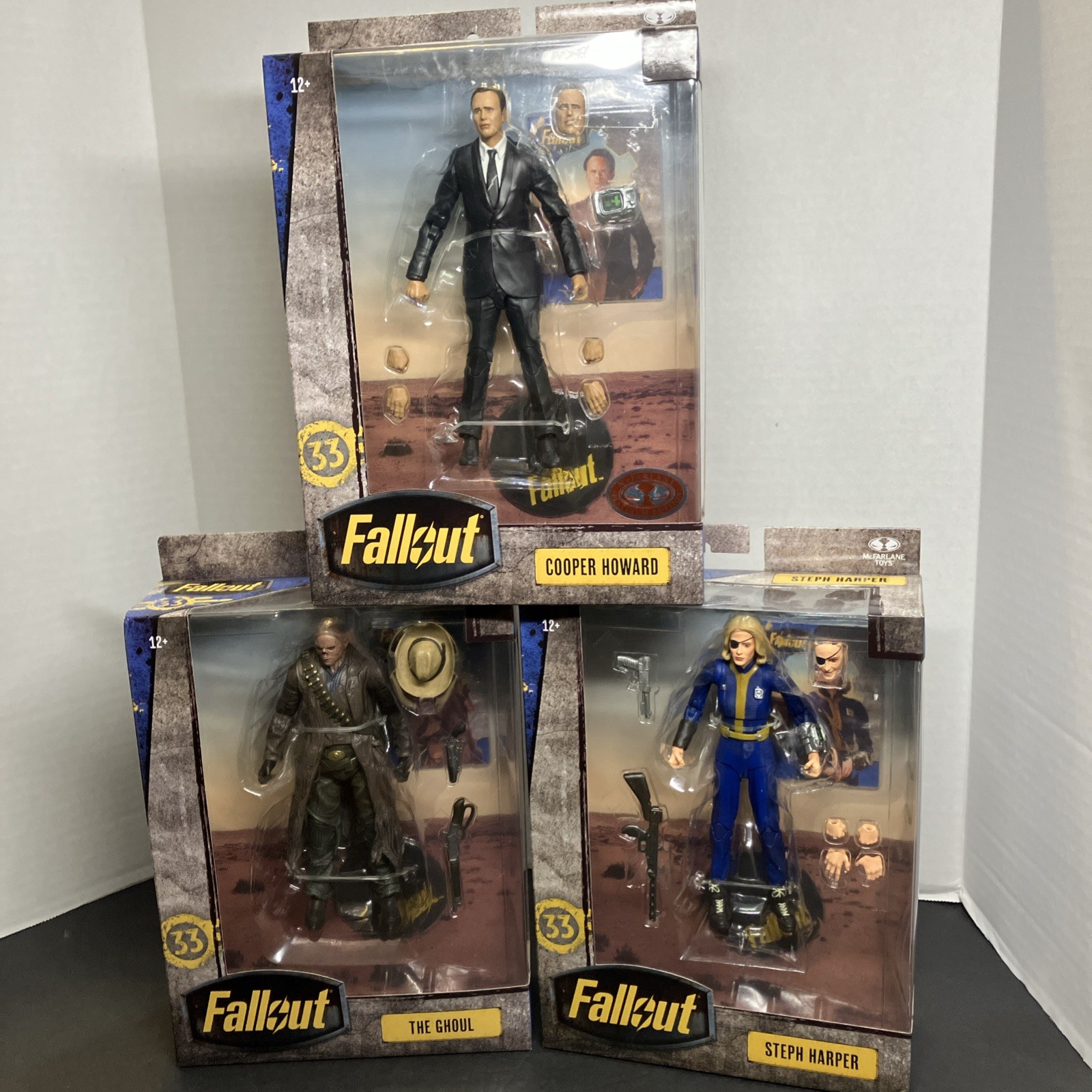 Mcfarlane Toys Fallout The Ghoul Cooper Howard Steph Harper Red Platinum lot 3