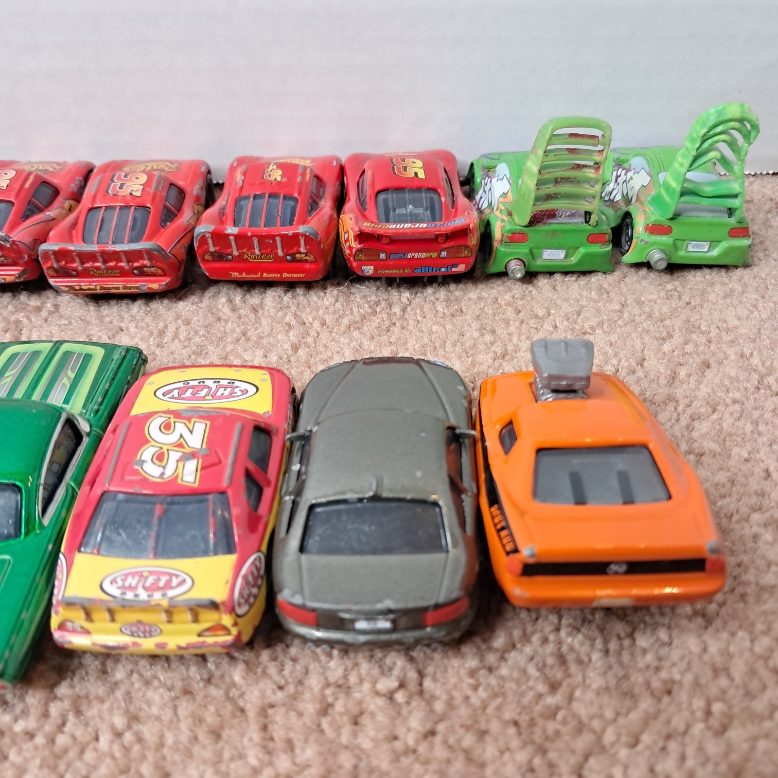 Lot Of 18 Disney&rsquo;s Pixar Cars Die-Cast Racing Toys Mattel Mini Figures