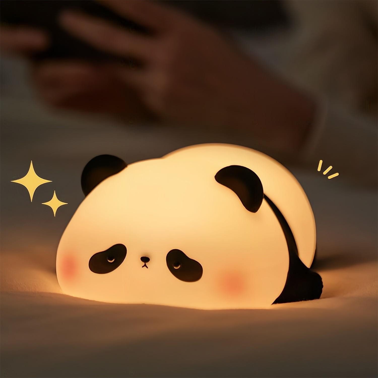 Cute LED Night Light Panda Sheep Rabbit Silicone Night Lights USB Rechargeable