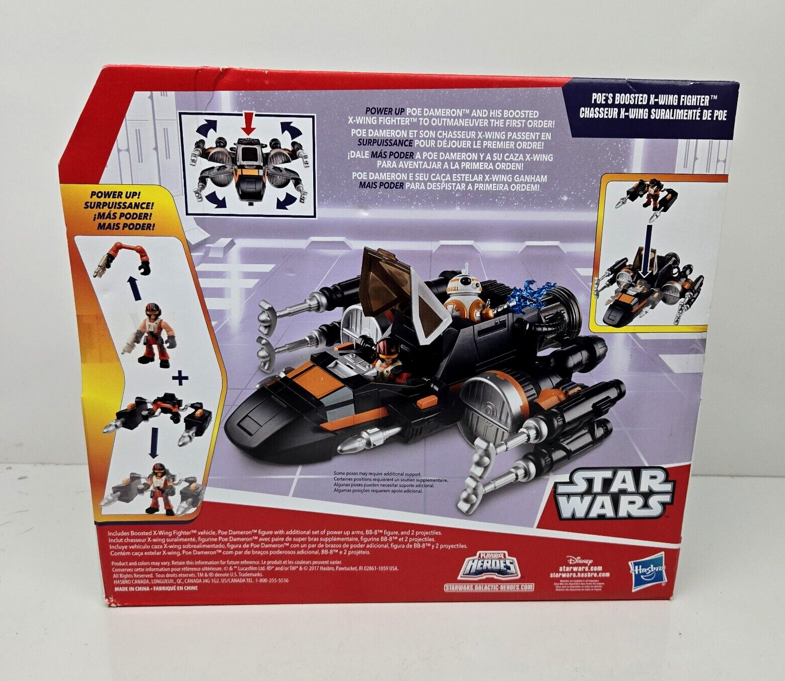 Star Wars Galactic Heroes Poes Boosted X-Wing Fighter Playset Poe & BB-8 Figures