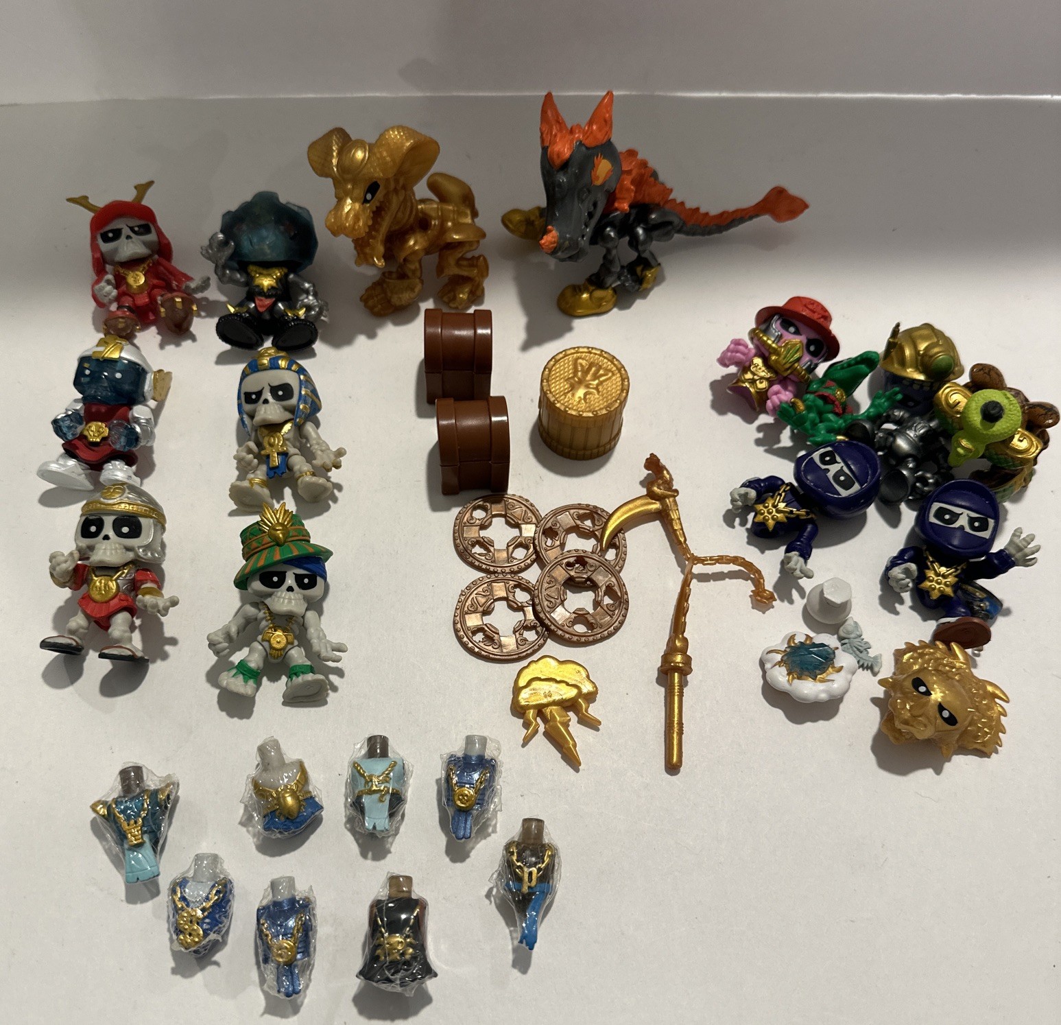 Lot Of Treasure X Figures Weapons Accessories Parts Sealed Torsos
