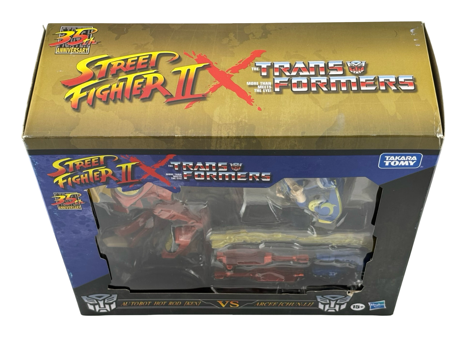 Transformers Collaborative Street Fighter II Hot Rod Ken vs Arcee Chun-Li