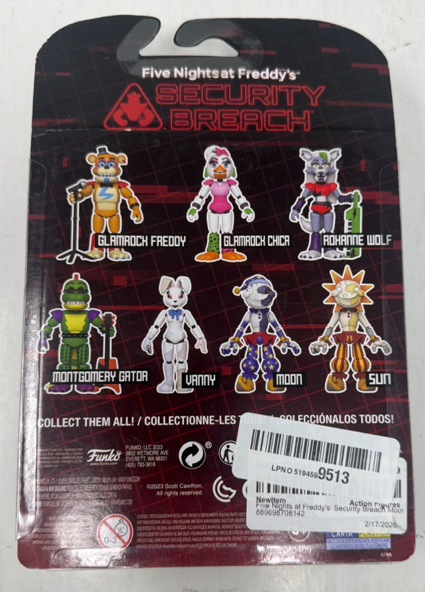 Five Nights at Freddy&rsquo;s: Security Breach Moon Funko New In Damaged Box!