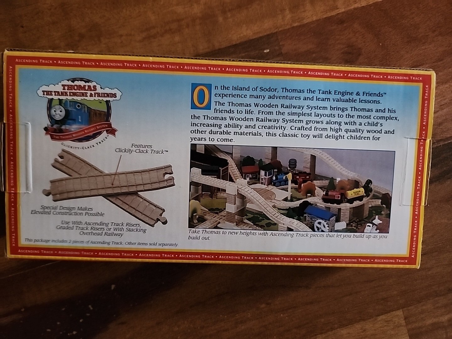 Clickity Clack Tracks Thomas Train Britt Wooden Train Ascending Tracks NEW Vint