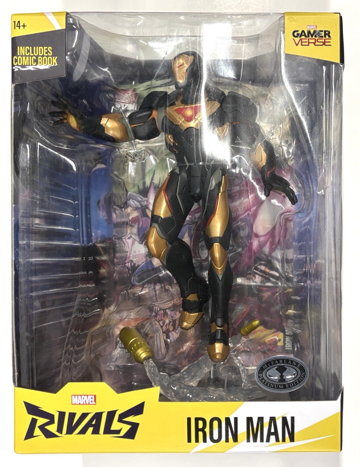 McFarlane Marvel Rivals Iron Man PLATINUM CHASE Black & Gold 1:6 Statue Figure