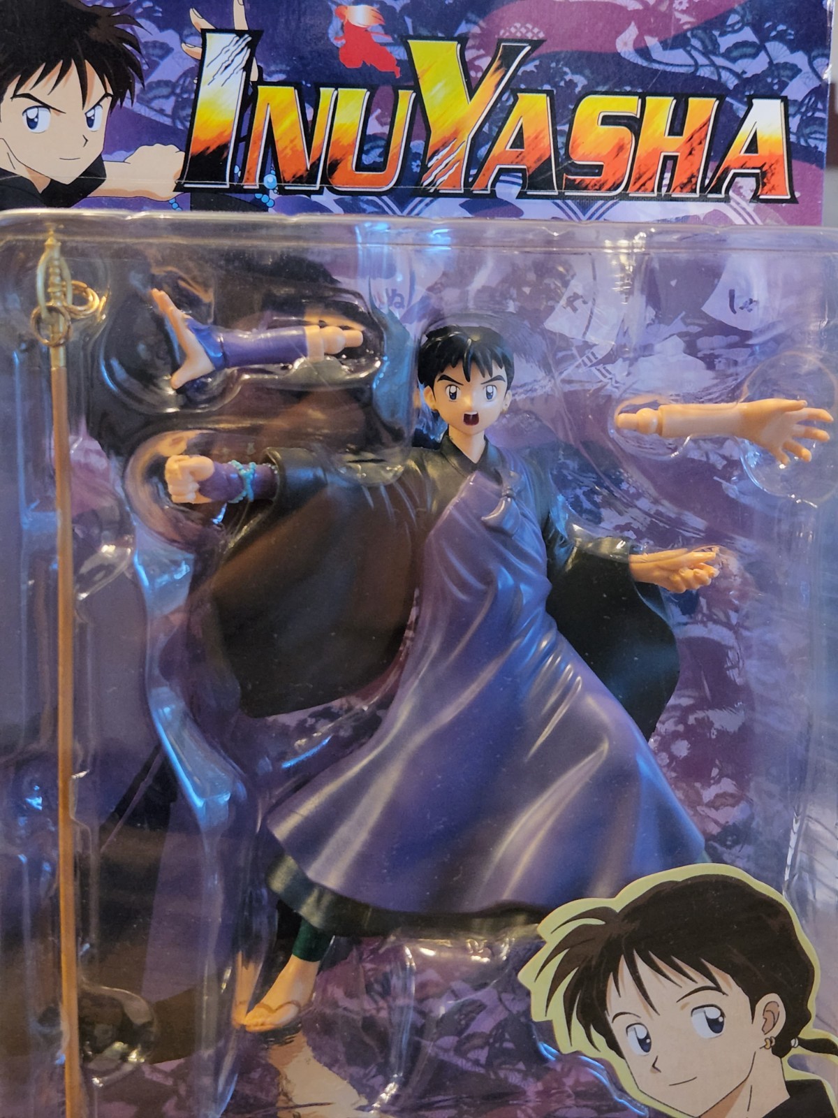 InuYasha Miroku Interchangeable Hands & Staff Action Figure Toynami ShoPro 2005