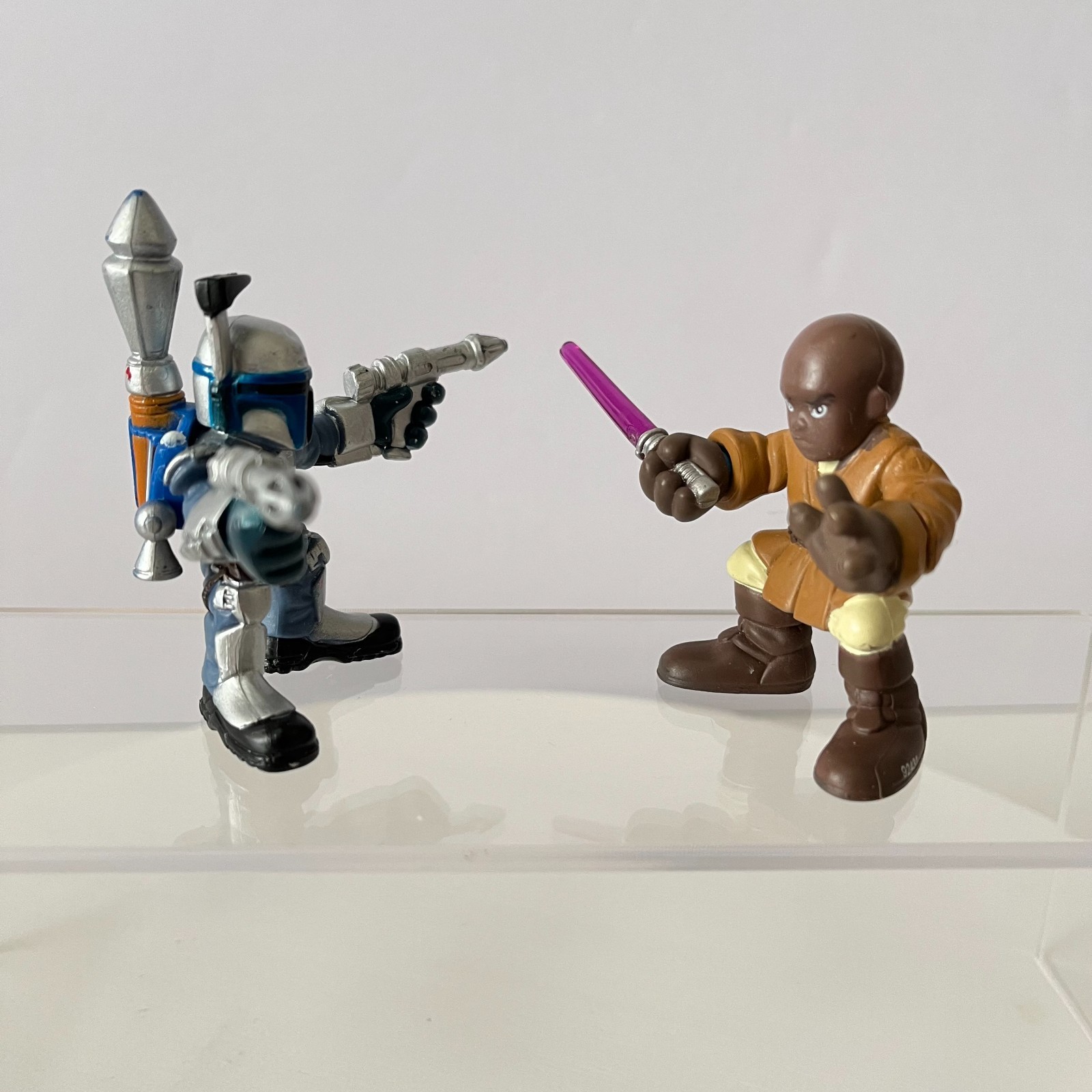 Star Wars Galactic Heroes Figures Jango Fett and Mace Windu Playskool Lot 2