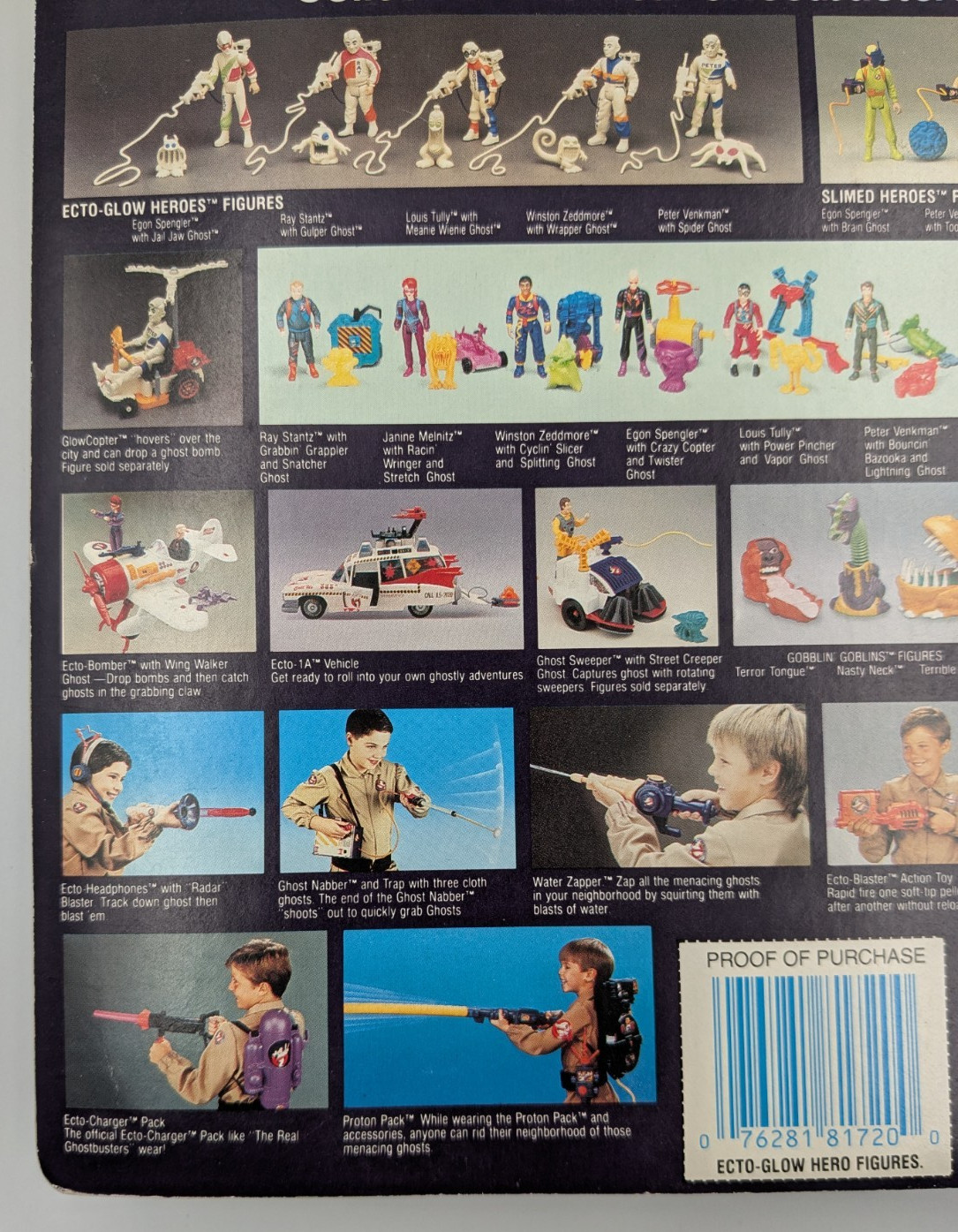 Vintage Kenner The Real Ghostbusters Ecto-Glow Egon Spengler Jail Jaw Ghost MOC