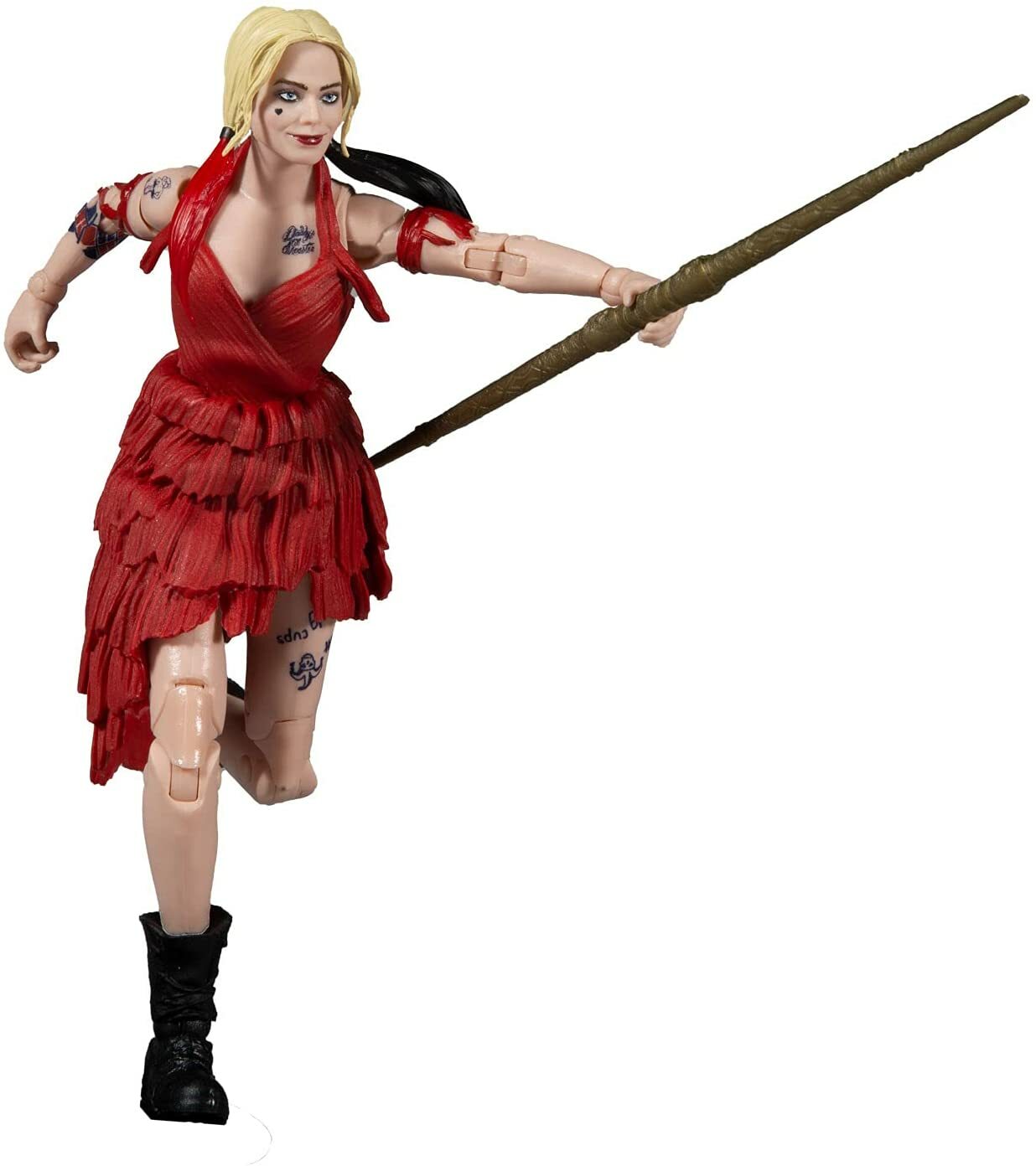 DC Multiverse The Suicide Squad – Harley Quinn (Build-A-King Shark) 7-Inch Actio