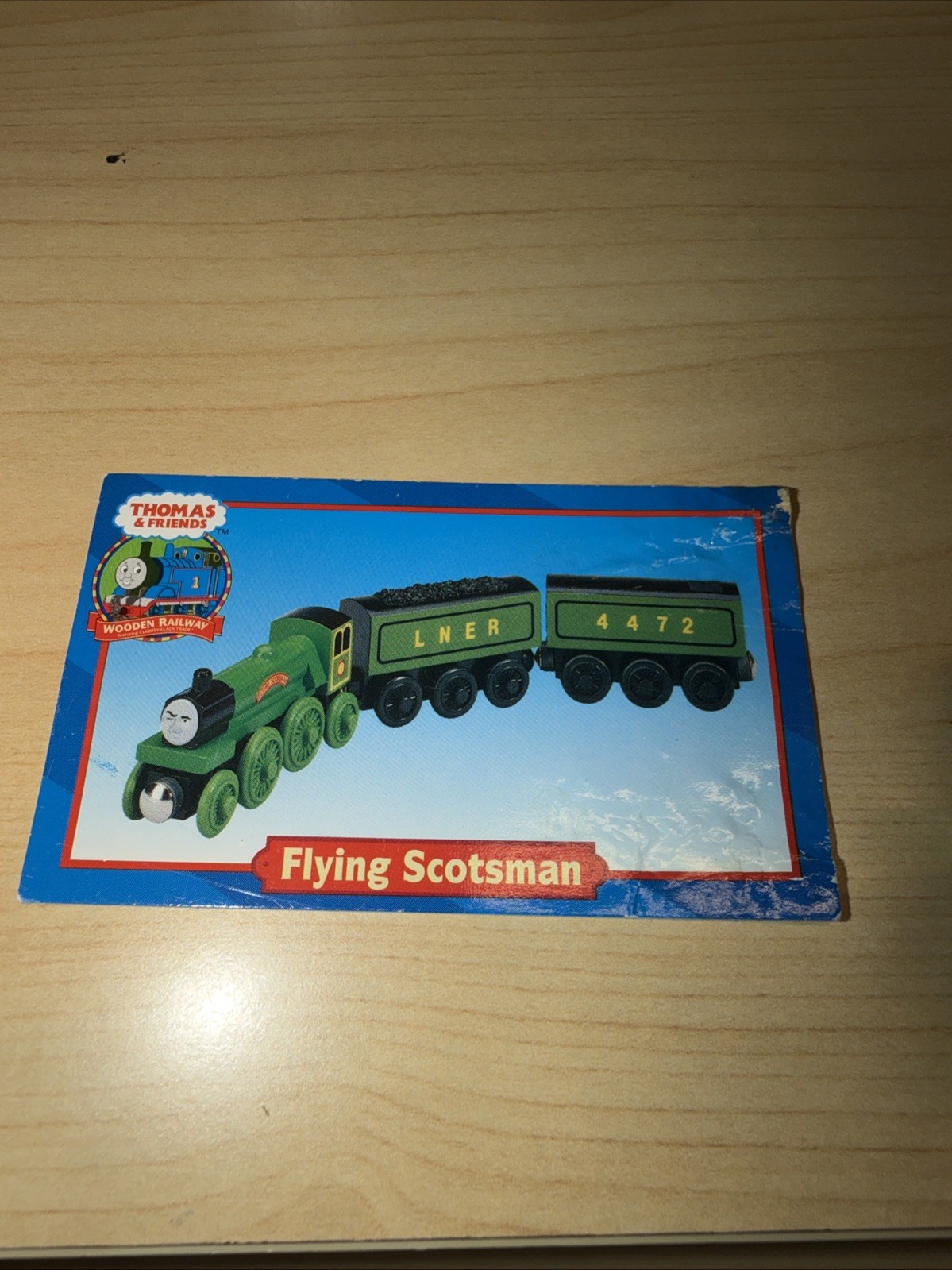 FLYING SCOTSMAN ! THOMAS FRIENDS TRAIN WOODEN RAILWAY 2001 COLLECTOR CARD !