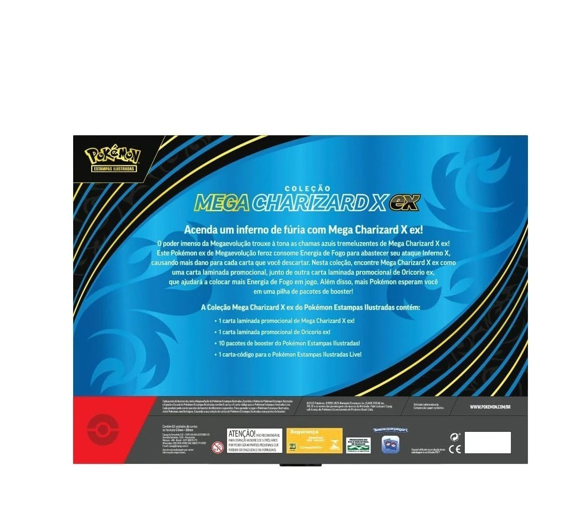 Pokemon Mega Evolution Mega Charizard X EX Oricorio Box Set Brazilian Sealed