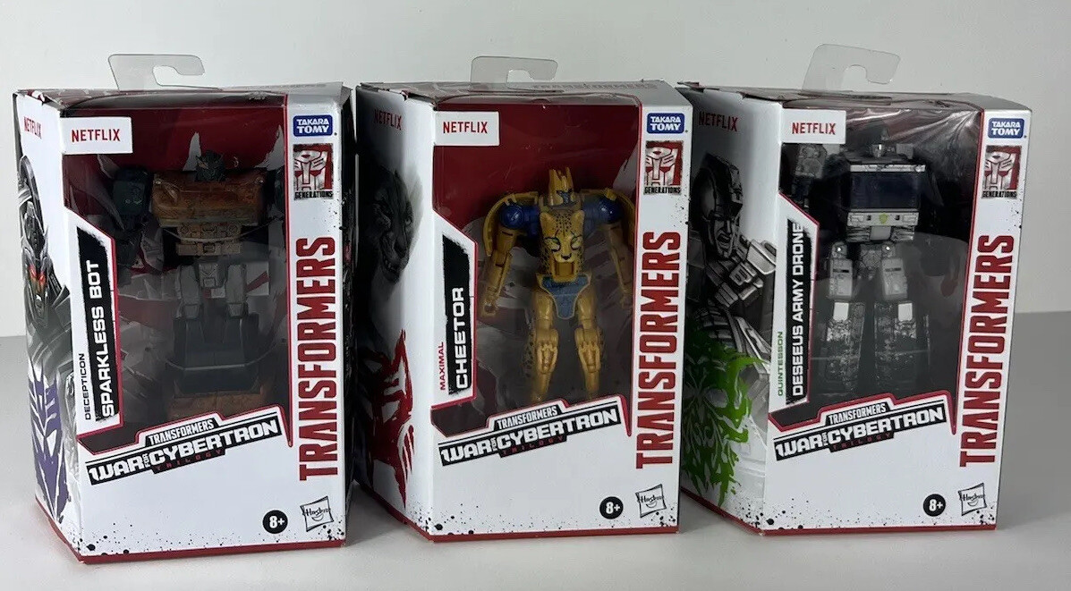 Transformers War For Cybertron Netflix Hasbro •Cheetor •Sparkles Bot •ArmyDrone