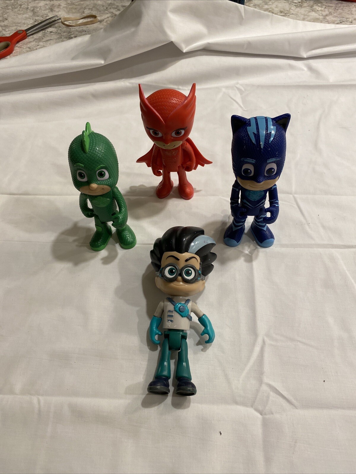 PJ Masks Action Figures Toy Talking Lot Of 4 : Catboy Gekko Owlette Romeo B180
