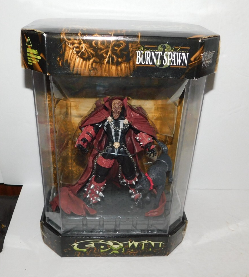NIP MCFARLANE TOYS SPECIAL EDITION 1998 BURNT SPAWN WITH HOUND ACTION FIGURE SET
