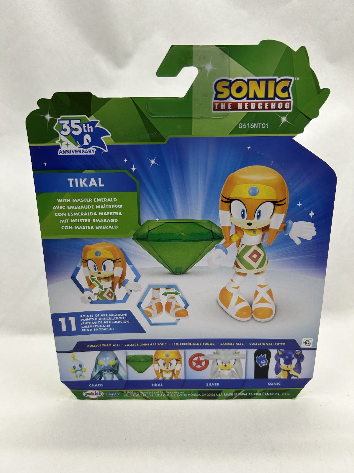 Jakks Pacific TIKAL with Master Emerald 35th Anniversary Sonic The Hedgehog 4 In