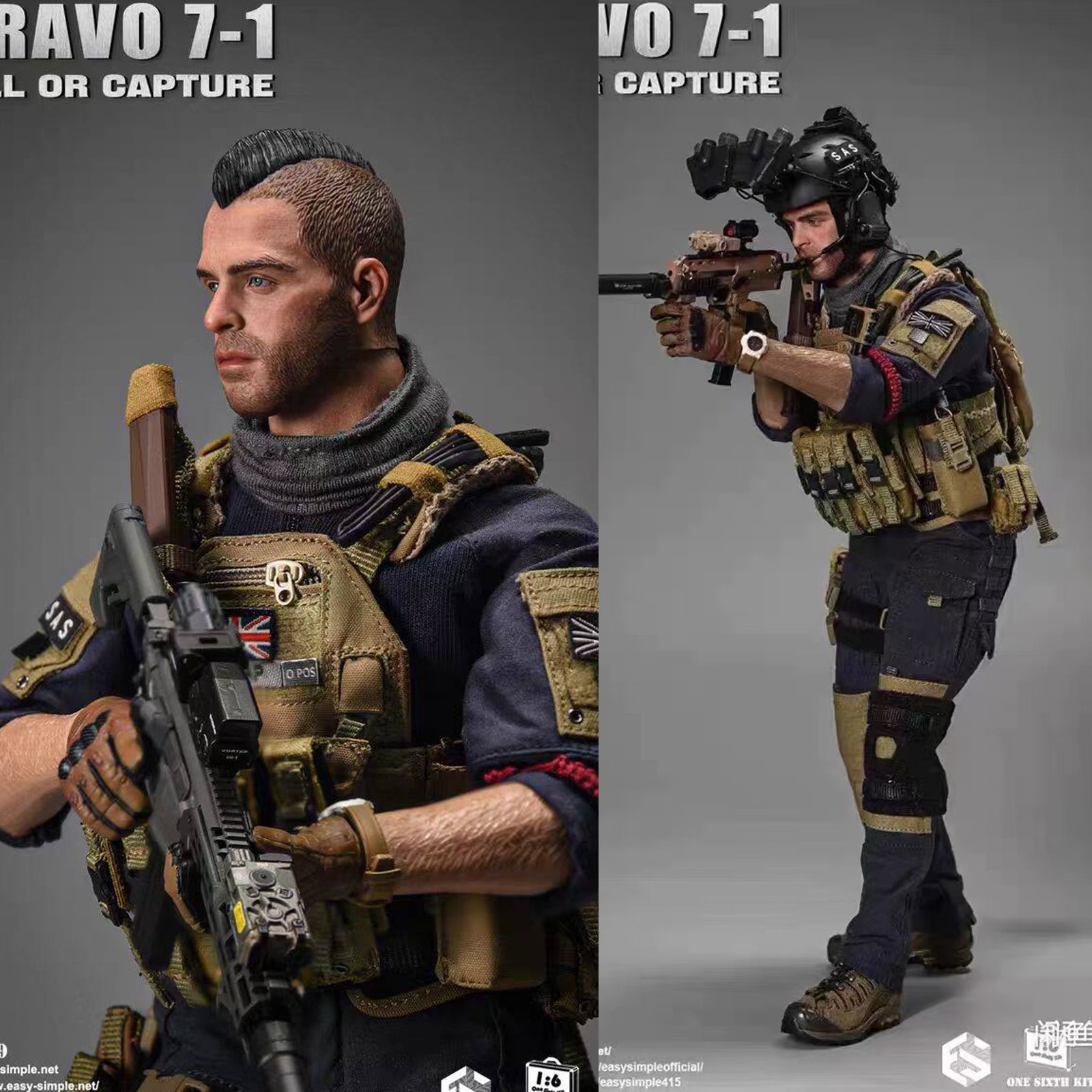 General&rsquo;s Armoury GA1009 BRAVO 7-1 KILL OR CAPTURE 1/6 Scale Action Figure