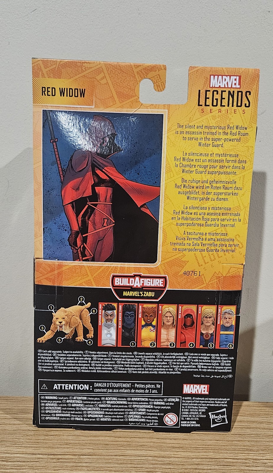 Marvel Legends Zabu Wave – Red Widow Action Figure (No BAF Piece) Open Packaging
