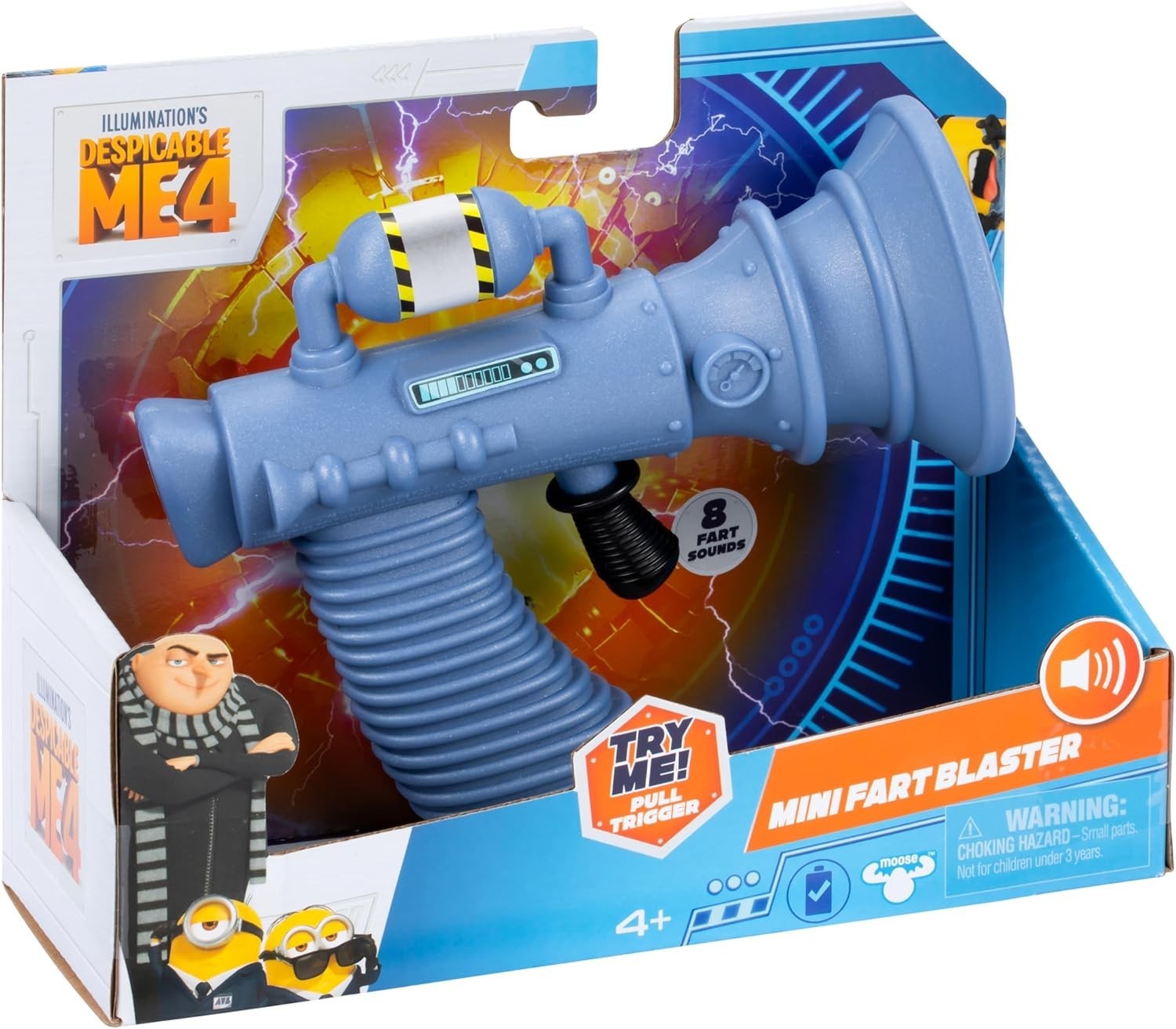 《NEW》Minions Despicable Me 4 SFX Mini Fart Blaster For Ages 4 & Up