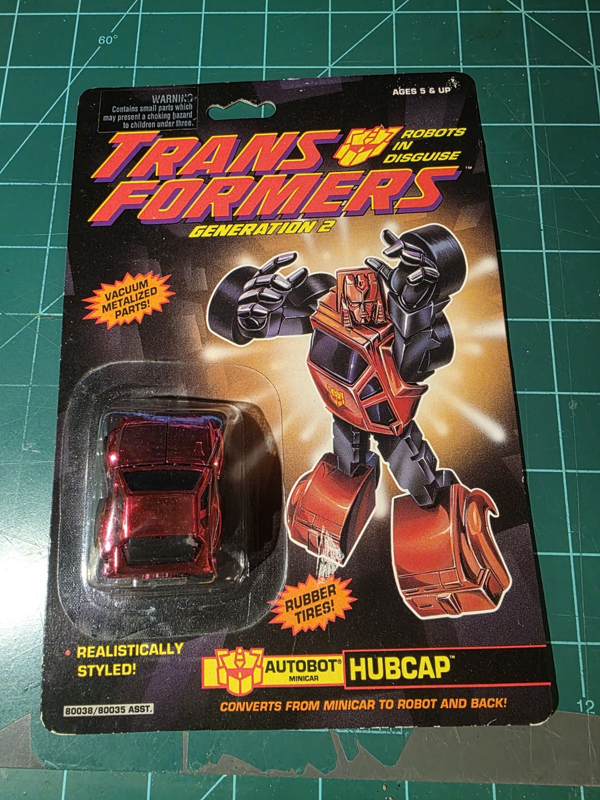 Transformers Original G2 1993 Minibot Hubcap MOSC Sealed