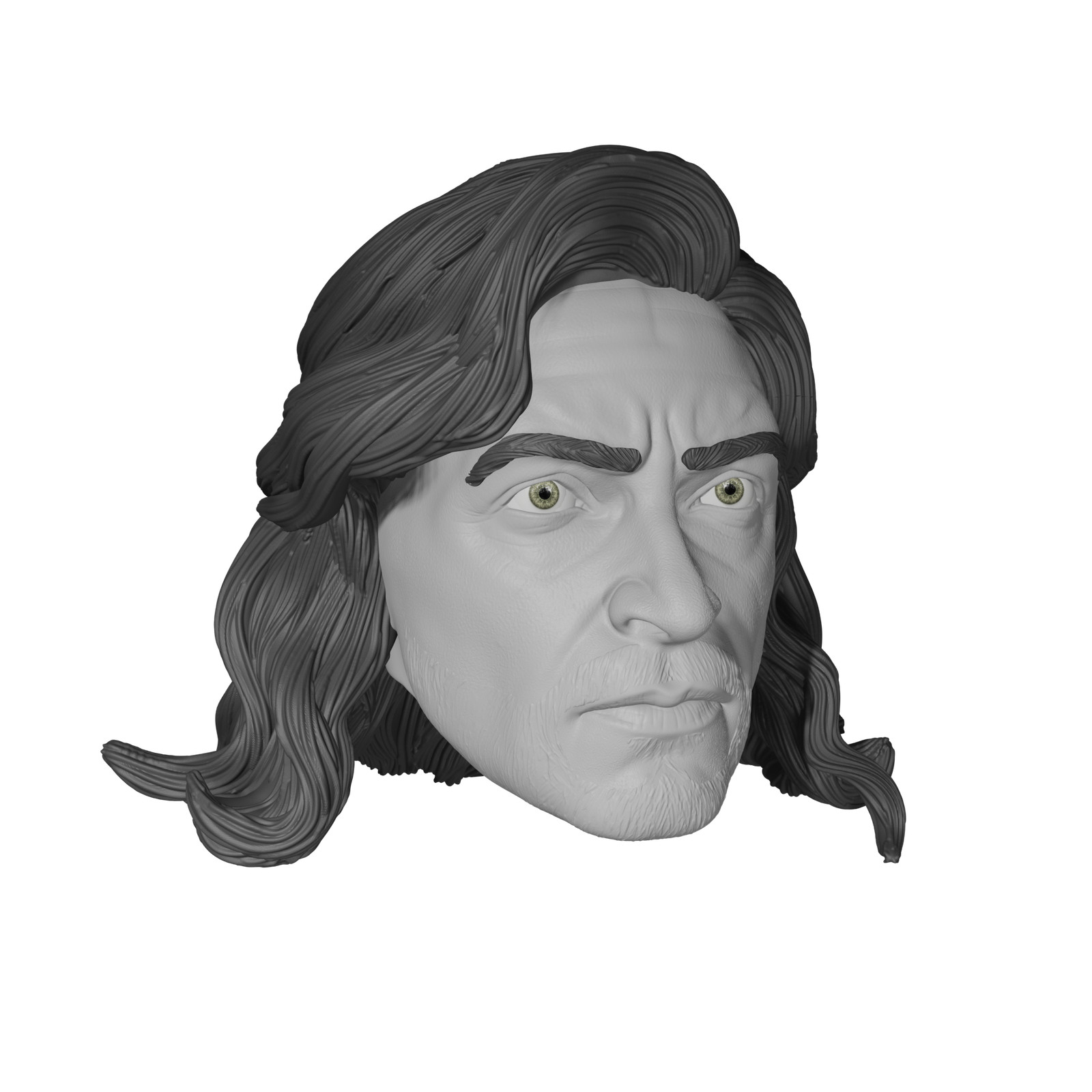 1/12 Scale Head [Unpainted]: Van Helsing (Hugh Jackman)