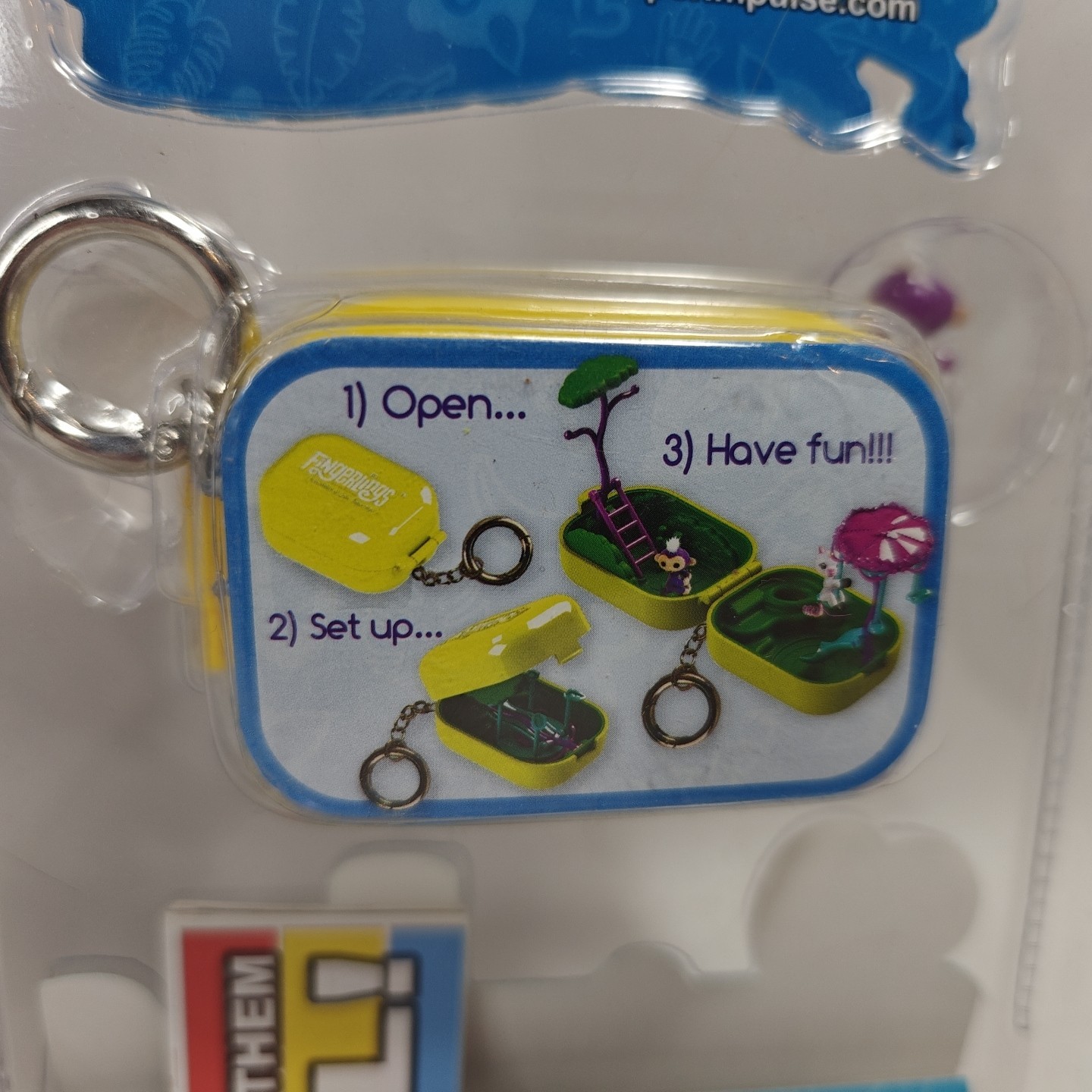 Worlds Coolest Fingerlings Keychain Play Set 2 Pack Bundle Play Ground Sets