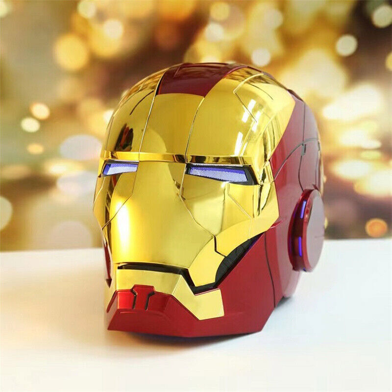 IN STOCK AutoKing Iron Man MK5 Helmet Gold Wearable Voice Control Mask Halloween