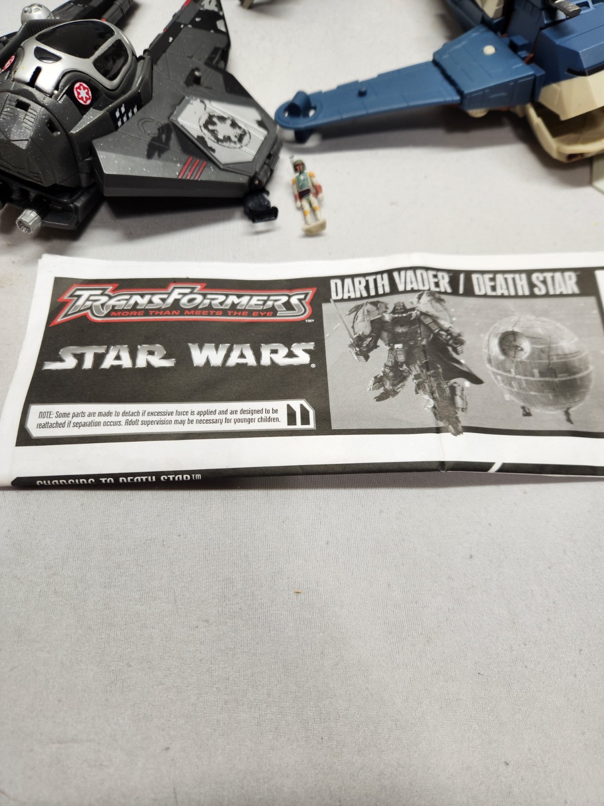 Hasbro Star Wars Transformers Lot Darth Vader Death Star General Grievous Slave