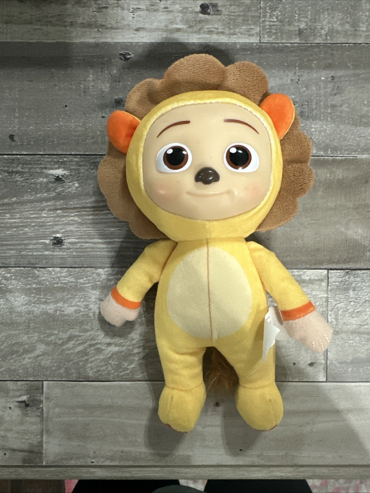 Cocomelon JJ Lion 8&Prime; Plush Plastic Face Doll Soft Toy Face Has Some Spots / Pics