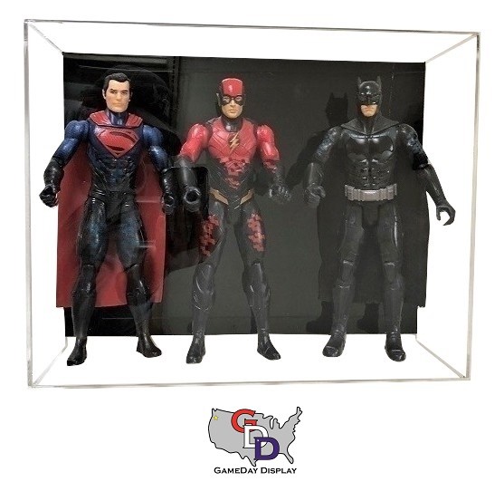 Acrylic Wall Mount Triple Action Figure Display Case Box 12&Prime; 1:6 Scale 1/6