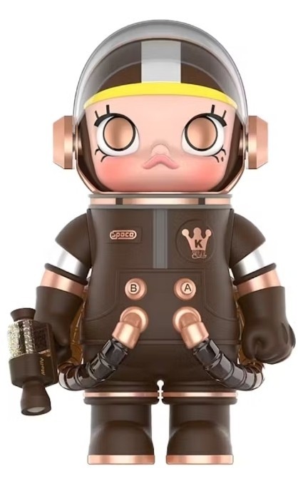 Pop Mart Mega Collection 400% Space Molly Toffee Limited Edition Rare Figure