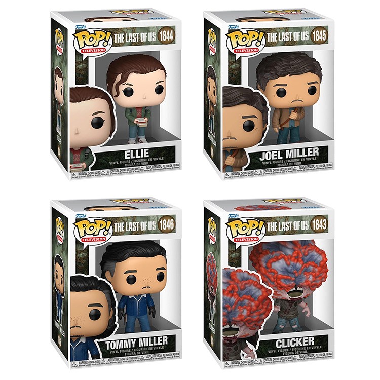Funko POP! TV – The Last Of Us Figures – SET OF 4 [Tommy, Joel, Ellie & Clicker]