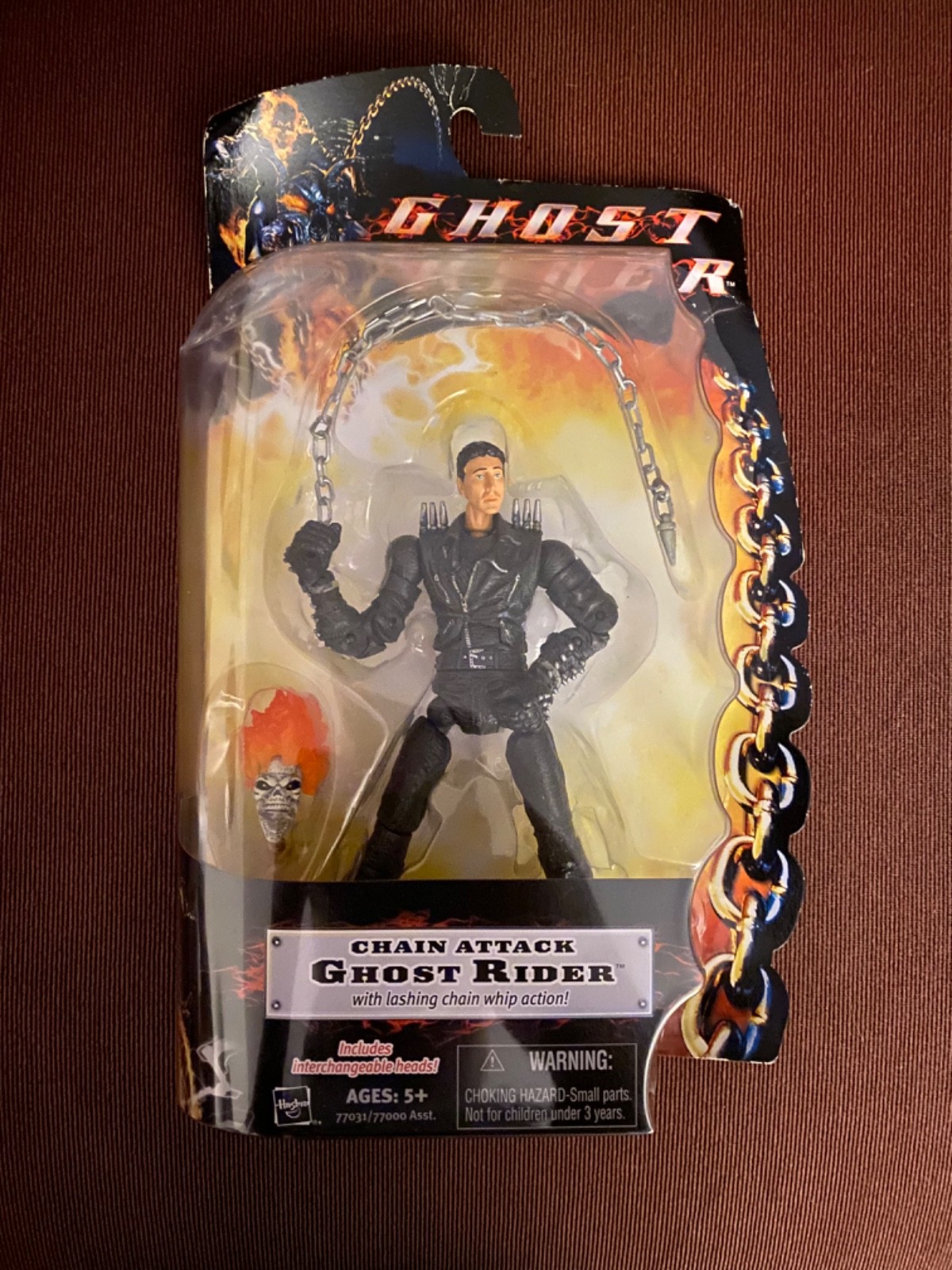 Ghost Rider Chain Attack Ghost Rider W/Interchangeable Heads Hasbro 2007 Sealed