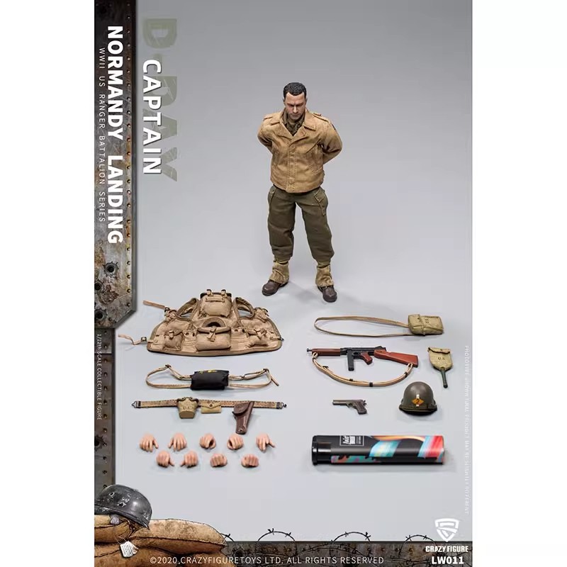 Figure LW011-LW018 1/12 Normandy Landing US Rangers NEW
