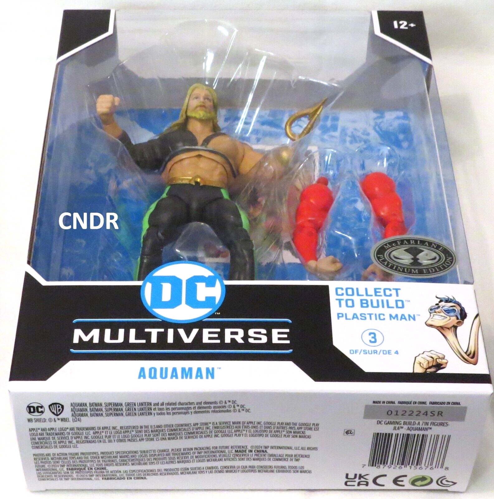 Mcfarlane DC Multiverse JLA Aquaman PLATINUM EDITION CHASE Plastic Man BAF hook!