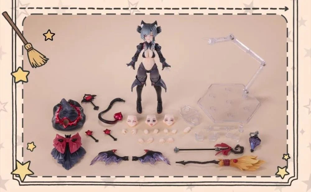 US🇺🇲- Witch of the Other World Hoshikawa Cat Black Hair 1/12 Action Figure NEW