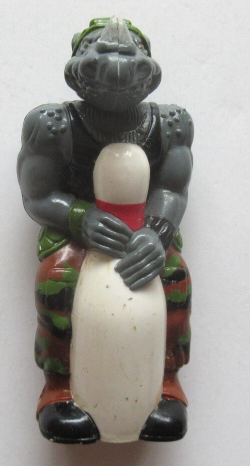 ROCKSTEADY VINTAGE REMCO TMNT NINJA TURTLES POPPIN BOWLING PIN FIGURE